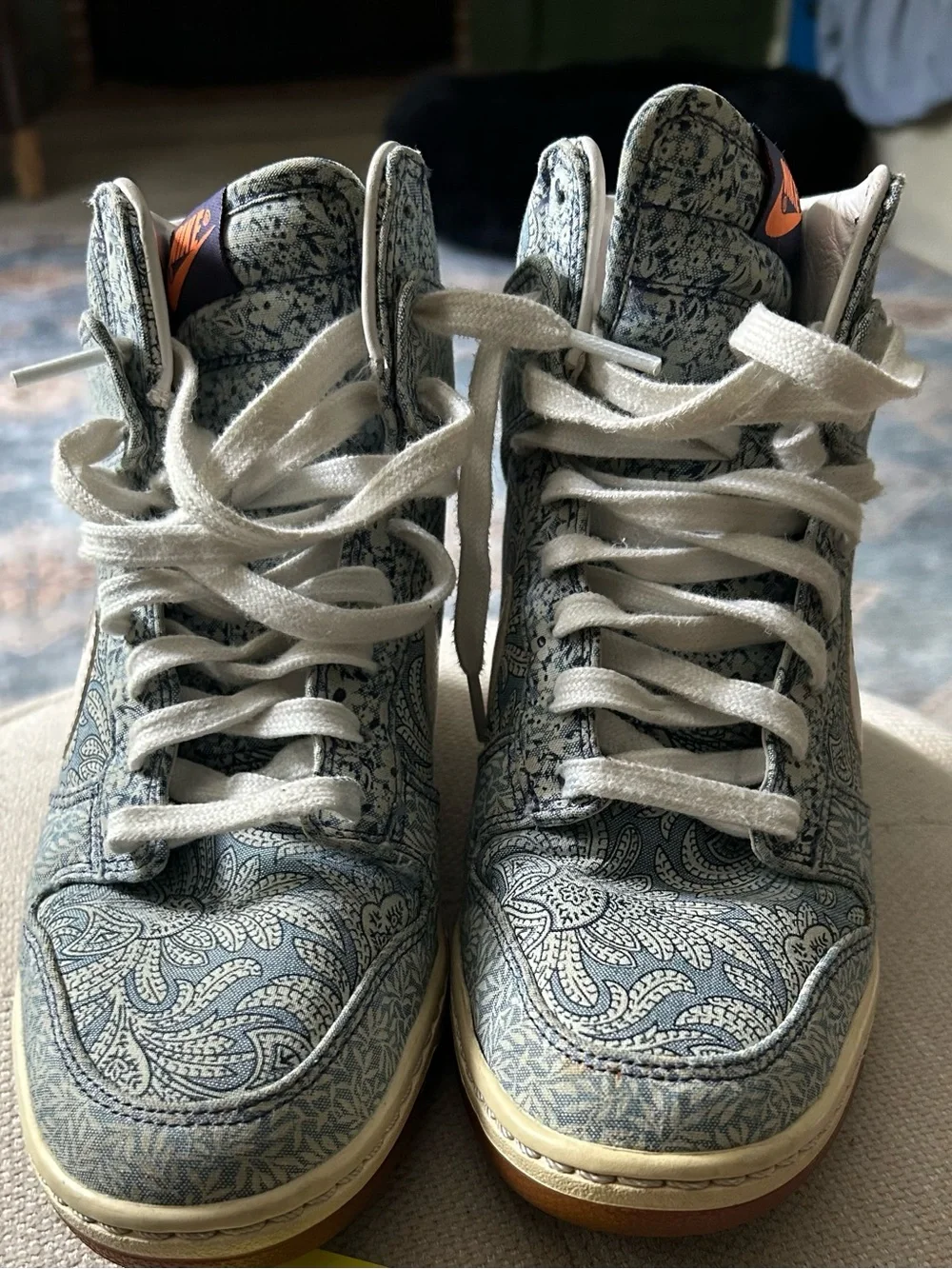 Archival 2014 Nike Liberty of London x Dunk Sky Hi Blue Recall Womens Sneakers